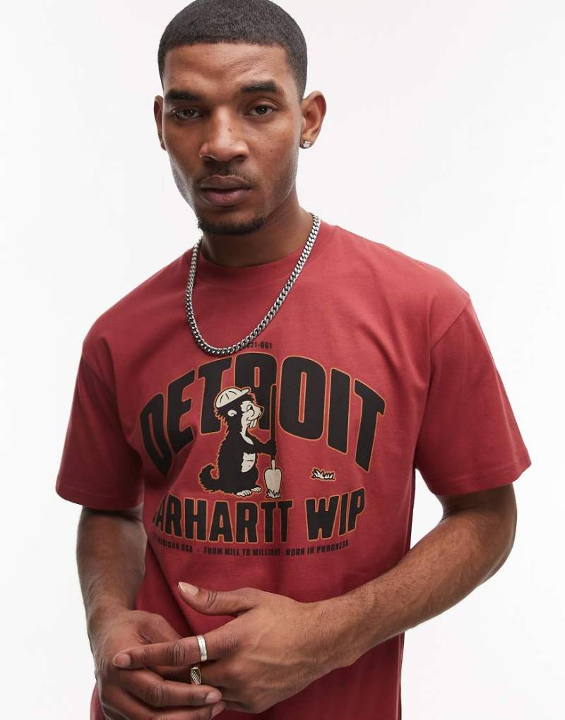 Carhartt WIP - Underground - T-Shirt in Rot mit Print von Carhartt WIP