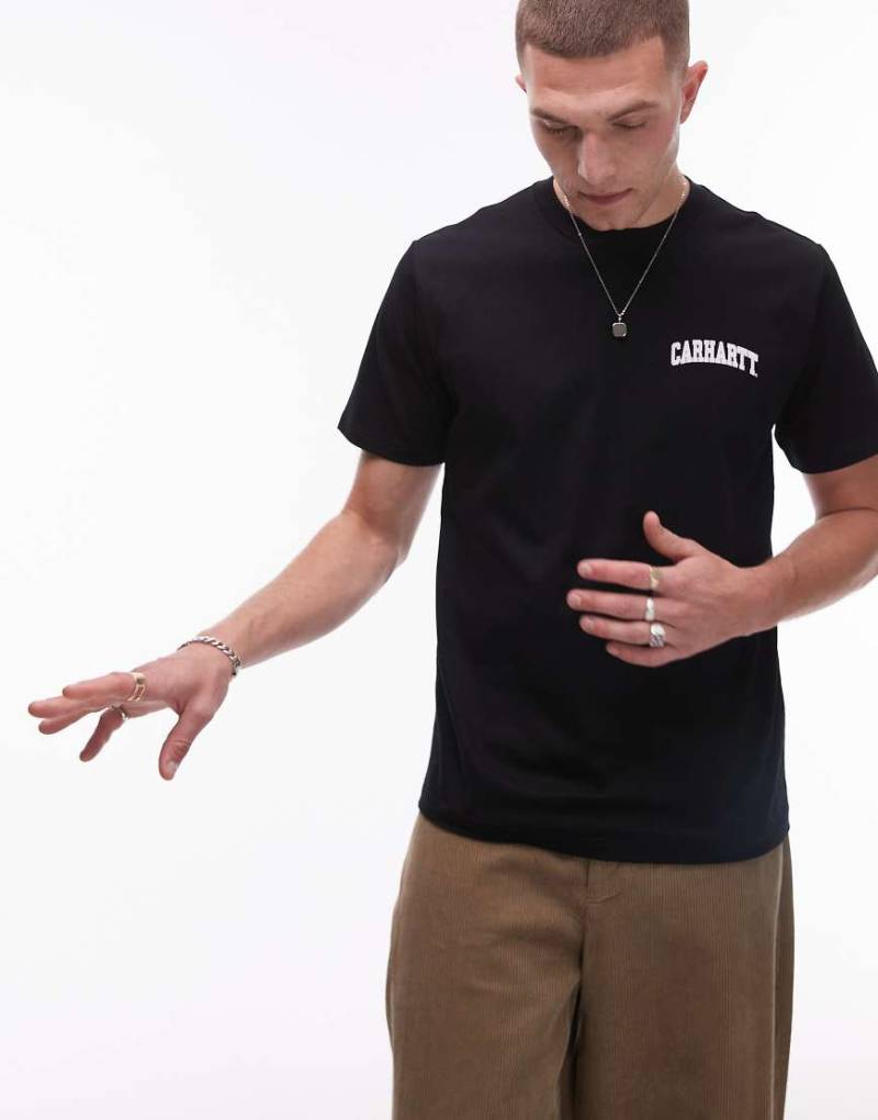 Carhartt WIP - University - Schwarzes T-Shirt mit Aufschrift von Carhartt WIP