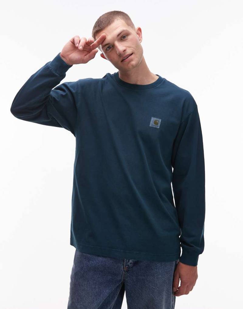 Carhartt WIP - Vista - Langärmliges Shirt in Dunkelgrün mit lockerer Passform von Carhartt WIP