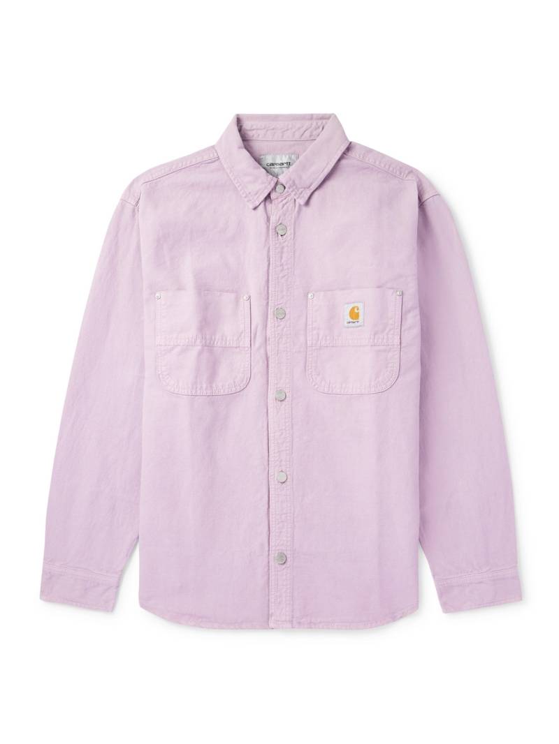 Carhartt WIP - Walter Cotton and Linen-Blend Canvas Shirt Jacket - Men - Pink - M von Carhartt WIP