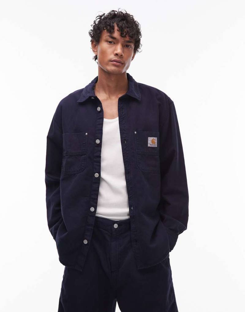 Carhartt WIP - Walter - Hemdjacke in Marineblau mit Taschendetail von Carhartt WIP