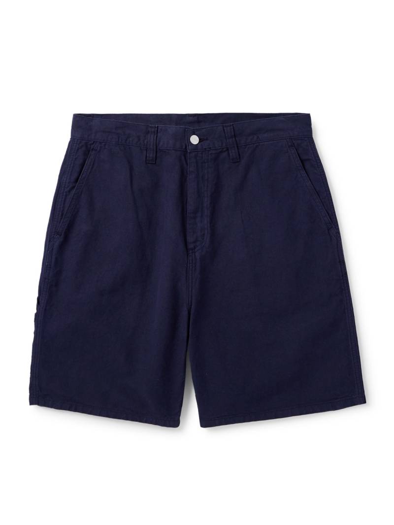 Carhartt WIP - Walter Single Knee Wide-Leg Cotton and Linen-Blend Canvas Shorts - Men - Blue - XL von Carhartt WIP
