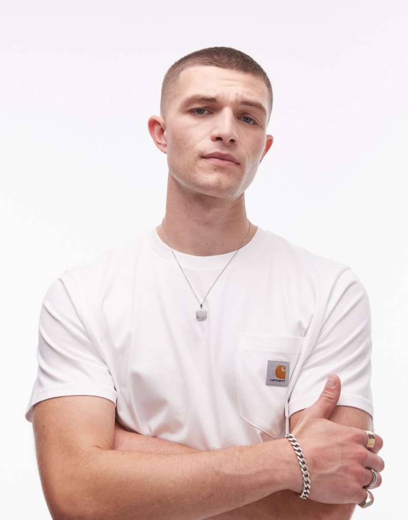 Carhartt WIP - Weißes T-Shirt mit Tasche von Carhartt WIP