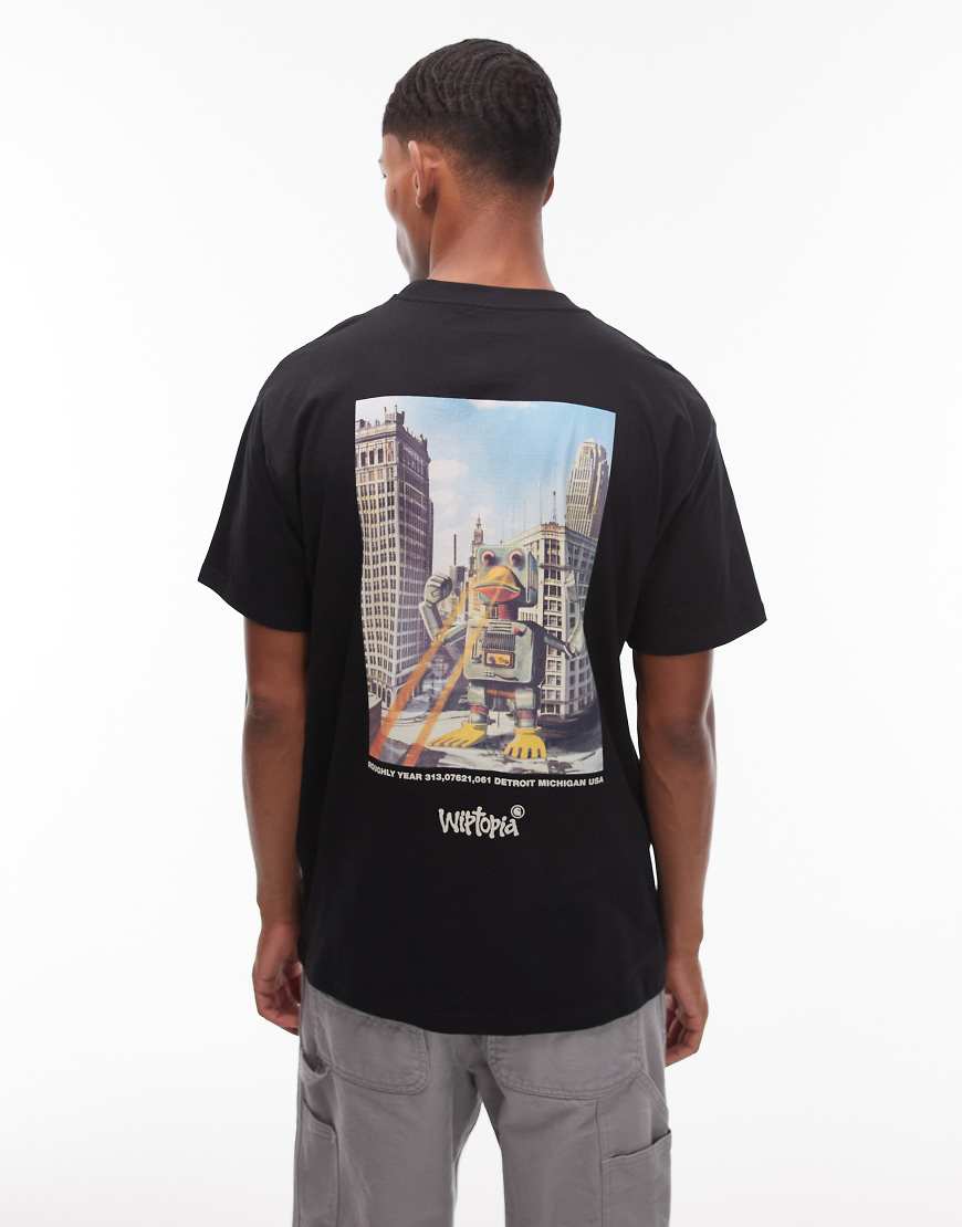Carhartt WIP - Wiptopia - Locker sitzendes T-Shirt in Schwarz mit Rückenprint von Carhartt WIP