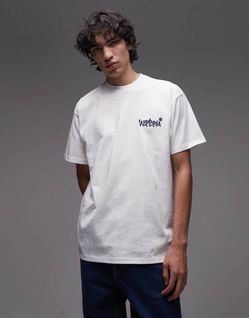 Carhartt WIP - Wiptopia - Loose-Fit-T-Shirt in Weiß mit Logo-Schriftzug von Carhartt WIP