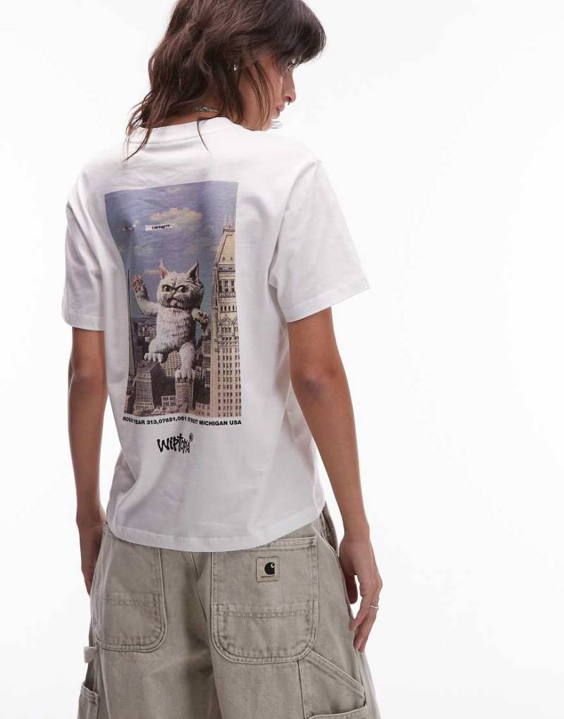 Carhartt WIP - Wiptopia - T-Shirt in Weiß mit Rückenprint von Carhartt WIP