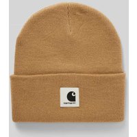 Carhartt Work In Progress Beanie mit Label-Patch Modell 'ASHLEY' in Camel, Größe 1 von Carhartt Work In Progress