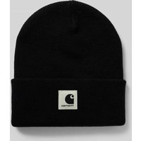 Carhartt Work In Progress Beanie mit Label-Patch Modell 'Ashley' in Black, Größe 1 von Carhartt Work In Progress