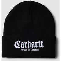 Carhartt Work In Progress Beanie mit Label-Stitching Modell 'ONYX' in Black, Größe One Size von Carhartt Work In Progress