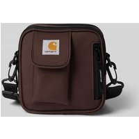 Carhartt Work In Progress Crossbody Bag mit Logo-Patch Modell 'Essentials' in Dunkelbraun, Größe 1 von Carhartt Work In Progress
