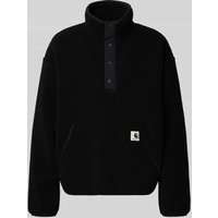 Carhartt Work In Progress Fleecepullover mit Stehkragen und Känguru-Tasche Modell 'ELLIOT' in Black, Größe S von Carhartt Work In Progress