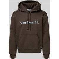 Carhartt Work In Progress Hoodie mit Label-Stitching und Känguru-Tasche in Dunkelbraun, Größe M Carhartt Work In Progress Hoodie mit Label-Stitching und Känguru-Tasche in Dunkelbraun, Größe M von Carhartt Work In Progress
