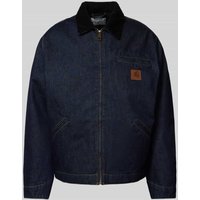 Carhartt Work In Progress Jeansjacke mit Paspeltaschen Modell 'DETROIT' in Jeansblau, Größe XXL von Carhartt Work In Progress