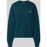 Carhartt Work In Progress Oversized Sweatshirt mit gerippten Abschlüssen Modell 'NELSON' in Petrol, Größe M von Carhartt Work In Progress