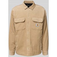 Carhartt Work In Progress Regular Fit Hemdjacke mit Brusttaschen Modell 'WHITSOME' in Beige, Größe XL von Carhartt Work In Progress
