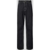 Carhartt Work In Progress Regular Fit Jeans mit Gürtelschlaufen Modell 'SIMPLE' in Black, Größe 36/34 von Carhartt Work In Progress