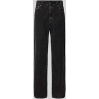 Carhartt Work In Progress Straight Fit Jeans in Cord-Optik Modell 'Aaron' in Black, Größe 30 von Carhartt Work In Progress