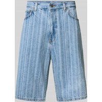 Carhartt Work In Progress Straight Fit Jeanshorts mit Allover-Print Modell 'Rylan' in Jeansblau, Größe 29 von Carhartt Work In Progress