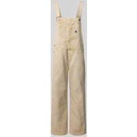 Carhartt Work In Progress Straight Fit Latzhose mit Label-Detail in Beige, Größe M von Carhartt Work In Progress