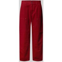 Carhartt Work In Progress Straight Jeans Hose mit Ziernähten in Rot, Größe XL von Carhartt Work In Progress