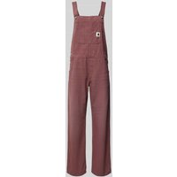 Carhartt Work In Progress Straight Leg Latzhose mit Label-Patch Modell 'Bib' in Rosa, Größe M von Carhartt Work In Progress