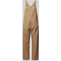 Carhartt Work In Progress Straight Leg Latzhose mit Label-Patch Modell 'Bib' in Sand, Größe L Carhartt Work In Progress Straight Leg Latzhose mit Label-Patch Modell 'Bib' in Sand, Größe L von Carhartt Work In Progress