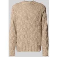 Carhartt Work In Progress Strickpullover mit gerippten Abschlüssen Modell 'KYLOE' in Beige, Größe S von Carhartt Work In Progress