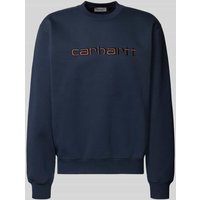 Carhartt Work In Progress Sweatshirt mit Label-Stitching in Dunkelblau, Größe XXL von Carhartt Work In Progress