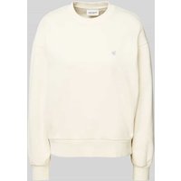 Carhartt Work In Progress Sweatshirt mit Logo-Stitching Modell 'CASEY' in Offwhite, Größe M von Carhartt Work In Progress