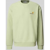 Carhartt Work In Progress Sweatshirt mit Rundhalsausschnitt und Label-Stitching in Hellgruen, Größe XL von Carhartt Work In Progress