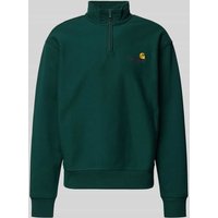 Carhartt Work In Progress Sweatshirt mit Stehkragen und Reißverschluss in Dunkelgruen, Größe XXL von Carhartt Work In Progress