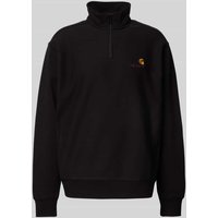 Carhartt Work In Progress Sweatshirt mit Troyer-Kragen Modell 'AMERICAN SCRIPT' in Black, Größe XXL von Carhartt Work In Progress
