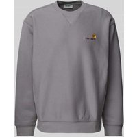Carhartt Work In Progress Sweatshirt mit gerippten Abschlüssen Modell 'AMERICAN' in Graphit, Größe XXL von Carhartt Work In Progress
