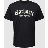 Carhartt Work In Progress T-Shirt mit Label-Print Modell 'ONYX' in Black, Größe M von Carhartt Work In Progress