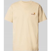 Carhartt Work In Progress T-Shirt mit Label-Stitching Modell 'American Script' in Beige, Größe M von Carhartt Work In Progress