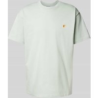 Carhartt Work In Progress T-Shirt mit Label-Stitching Modell 'CHASE' in Hellgruen, Größe M von Carhartt Work In Progress