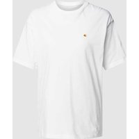 Carhartt Work In Progress T-Shirt mit Label-Stitching Modell 'CHASE' in Weiss, Größe L von Carhartt Work In Progress