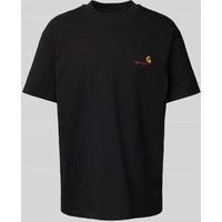 Carhartt Work In Progress T-Shirt mit Label-Stitching in Black, Größe XXL von Carhartt Work In Progress