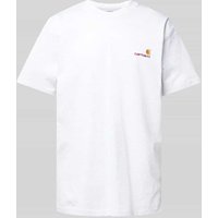Carhartt Work In Progress T-Shirt mit Label-Stitching in Hellgrau Melange, Größe XXL von Carhartt Work In Progress