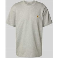 Carhartt Work In Progress T-Shirt mit Label-Stitching in Hellgrau Melange, Größe XXL Carhartt Work In Progress T-Shirt mit Label-Stitching in Hellgrau Melange, Größe XXL von Carhartt Work In Progress