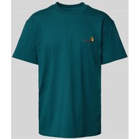 Carhartt Work In Progress T-Shirt mit Label-Stitching in Petrol, Größe XL von Carhartt Work In Progress