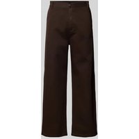 Carhartt Work In Progress Wide Leg Hose mit Eingriff- und Gesäßtaschen Modell 'BRADY' in Dunkelbraun, Größe S von Carhartt Work In Progress