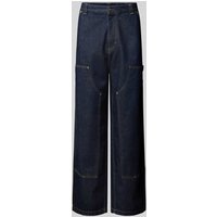 Carhartt Work In Progress Wide Leg Jeans mit Ziernähten Modell 'NASH' in Jeansblau, Größe XXL von Carhartt Work In Progress
