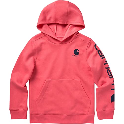 CARHARTT Mädchen Hoodie Fleece Pullover Sweatshirt, Pink / Limonade, 8 von Carhartt