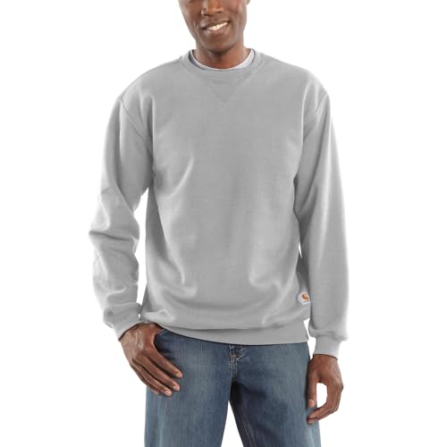 Carhartt, Herren, Weites, mittelschweres Sweatshirt mit Rundhalsausschnitt, Grau meliert, XL von Carhartt