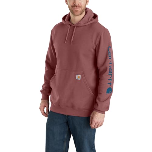 Carhartt, Herren, Weites, mittelschweres Sweatshirt mit Logo-Grafik auf dem Ärmel, Apfelbutter Heather, XL von Carhartt