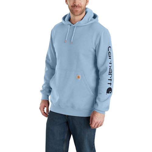 Carhartt, Herren, Weites, mittelschweres Sweatshirt mit Logo-Grafik auf dem Ärmel, Nebelblau, L von Carhartt