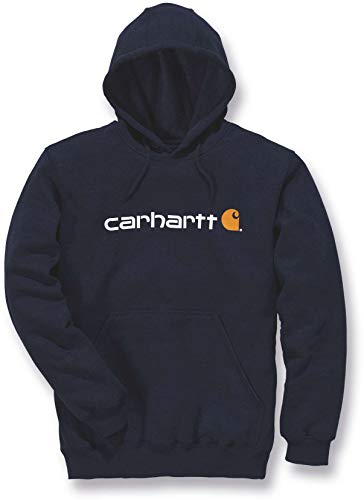 Carhartt, Herren, Weites, mittelschweres Sweatshirt mit Logo-Grafik, Marineblau neu, XXL von Carhartt