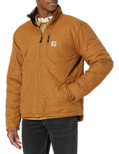 Carhartt Men's Rain Defender Relaxed Fit Lightweight Insulated Gilliam Jacket, Brown, M von Carhartt