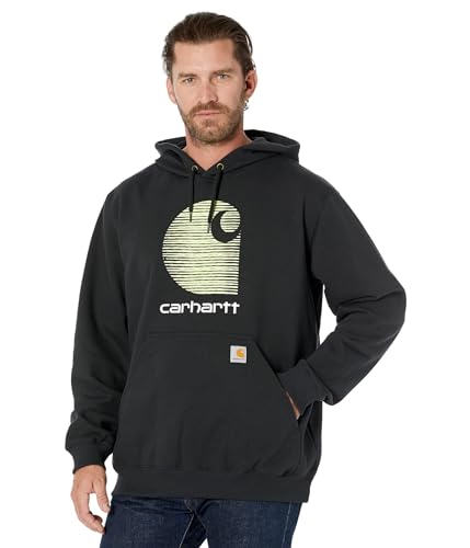 Carhartt Herren Kapuzenpullover Rain Defender C Logo Sweat, Farbe: Schwarz, Größe: L von Carhartt